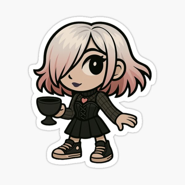 Vista previa del artículo con la obra «Chibi Sable Ward muerta a la luz del día», diseñado y vendido por Linzilollypop.