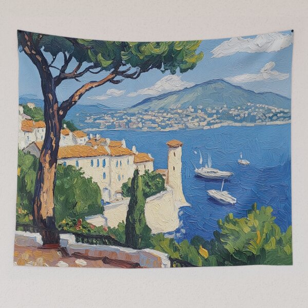 Item preview, Monaco landscape | Post-impressionist painting style designed and sold by ComicsFactory.