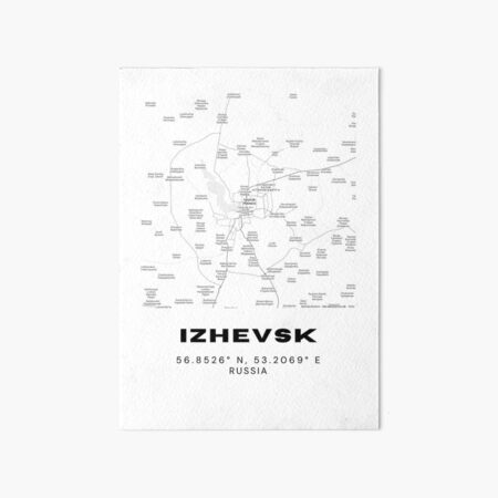 Artikel-Vorschau von Ischewsk Karte – Udmurtische Republik Minimalistisches Poster, designt und verkauft von RM-Journey.