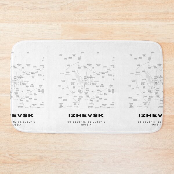 Item preview, Izhevsk Map – Udmurt Republic Minimalist Poster designed and sold by RM-Journey.