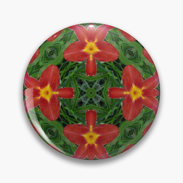 Item preview, Red Volunteer Day Lily Kaleidoscope Infinity Pattern 2  designed and sold by After 10 POD Designs.