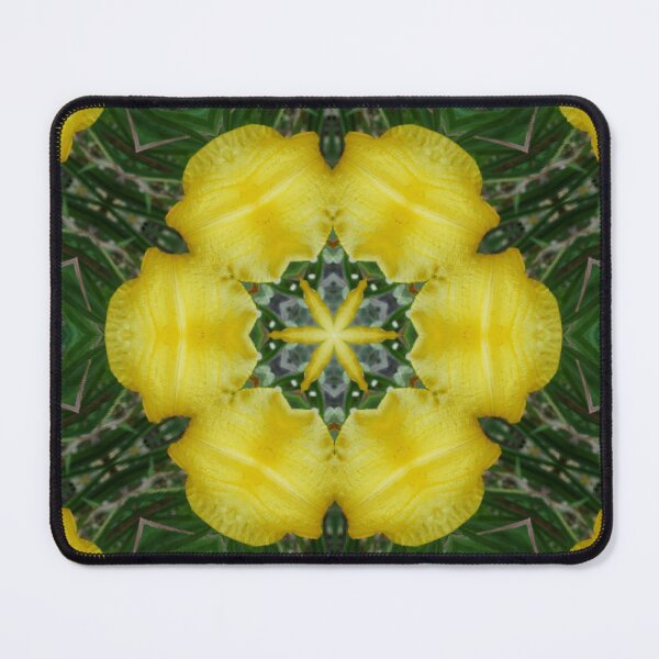 Item preview, Yellow Flower and Star Kaleidoscope Infinity Pattern 1 designed and sold by After 10 POD Designs.