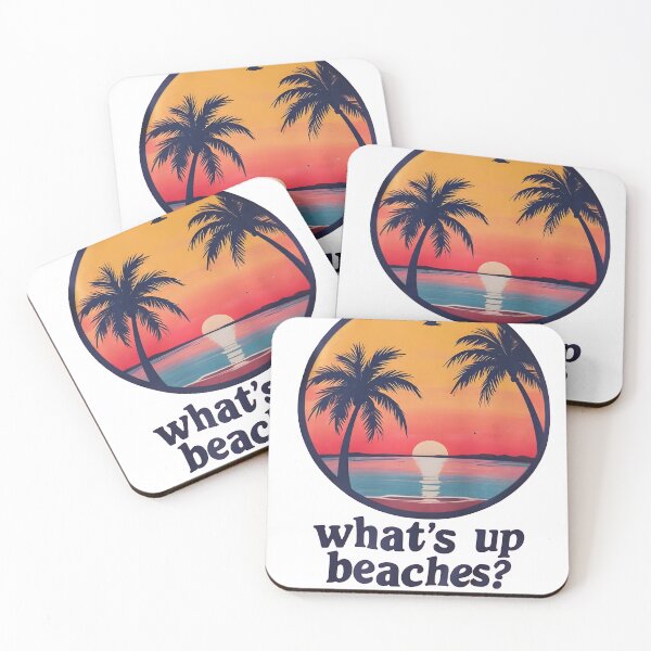 Item preview, What's Up Beaches Retro Summer Design - Vintage Surf Vibes, 80s Beach Quote, Sunny Coastal Swag designed and sold by VibesWorn.