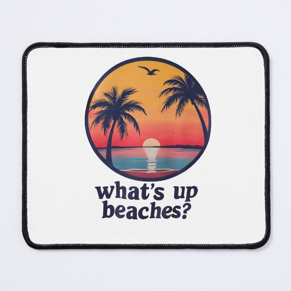 Item preview, What's Up Beaches Retro Summer Design - Vintage Surf Vibes, 80s Beach Quote, Sunny Coastal Swag designed and sold by VibesWorn.