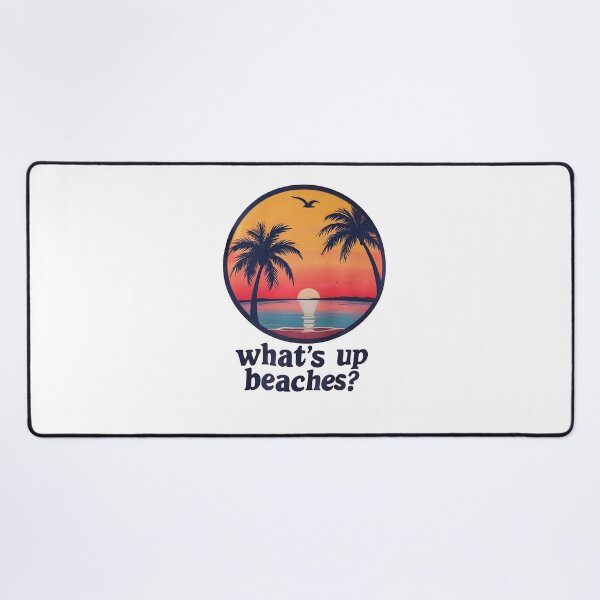 Item preview, What's Up Beaches Retro Summer Design - Vintage Surf Vibes, 80s Beach Quote, Sunny Coastal Swag designed and sold by VibesWorn.