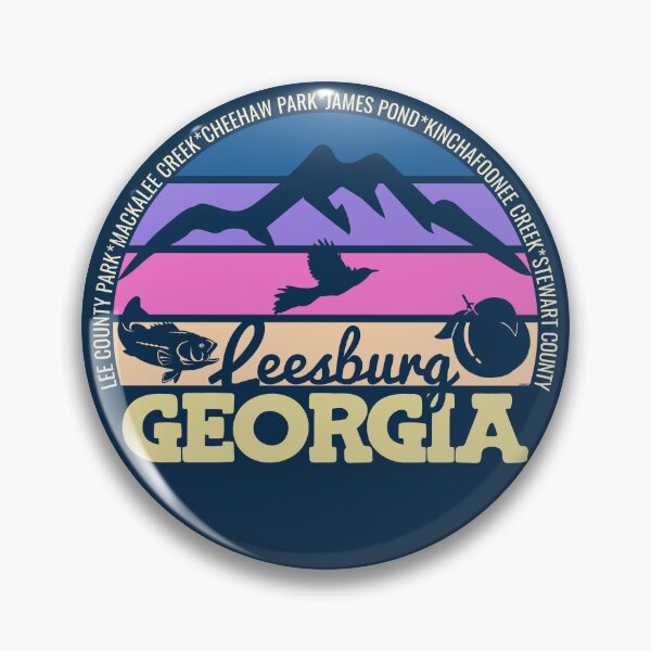 Item preview, Leesburg Georgia Sunset Retro Vintage Local Pride Logo designed and sold by CRHPOD20.