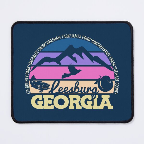 Item preview, Leesburg Georgia Sunset Retro Vintage Local Pride Logo designed and sold by CRHPOD20.