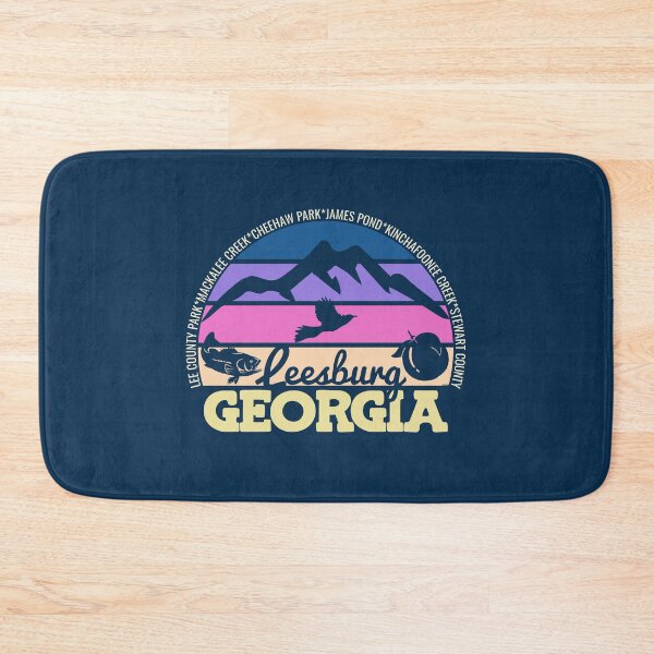 Item preview, Leesburg Georgia Sunset Retro Vintage Local Pride Logo designed and sold by CRHPOD20.