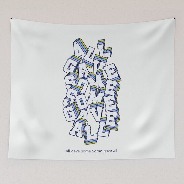 Item preview, All Gave Some, Some Gave All – 3D Patriotic Tribute Typography Design designed and sold by SpiralStairShop.