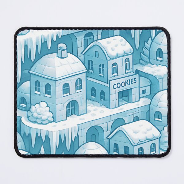 Item preview, Frozen Christmas Illusion – MC Escher-Inspired Winter Village with Santa Sleigh designed and sold by WAUZ.