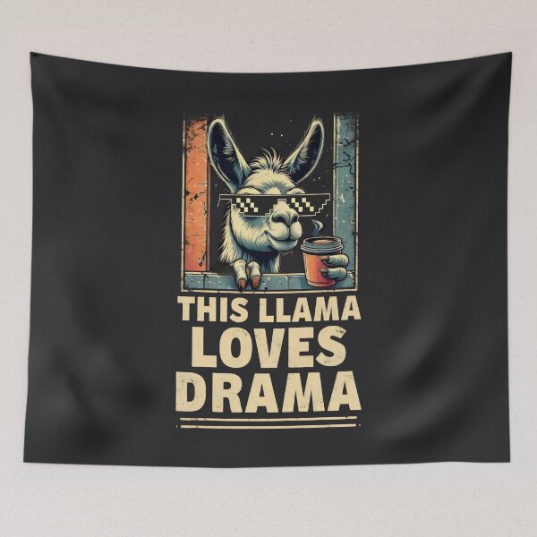 Item preview, This Llama Loves Drama designed and sold by DemureArtsy.