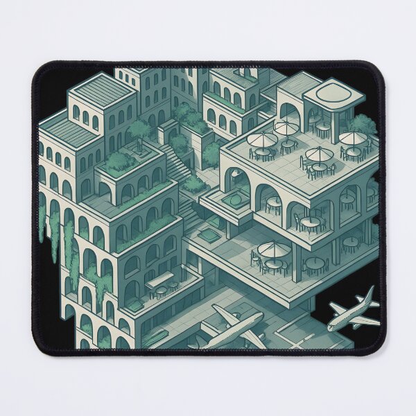 Item preview, Endless Escher City – Modern MC Escher-Inspired Vector Illusion Art designed and sold by WAUZ.