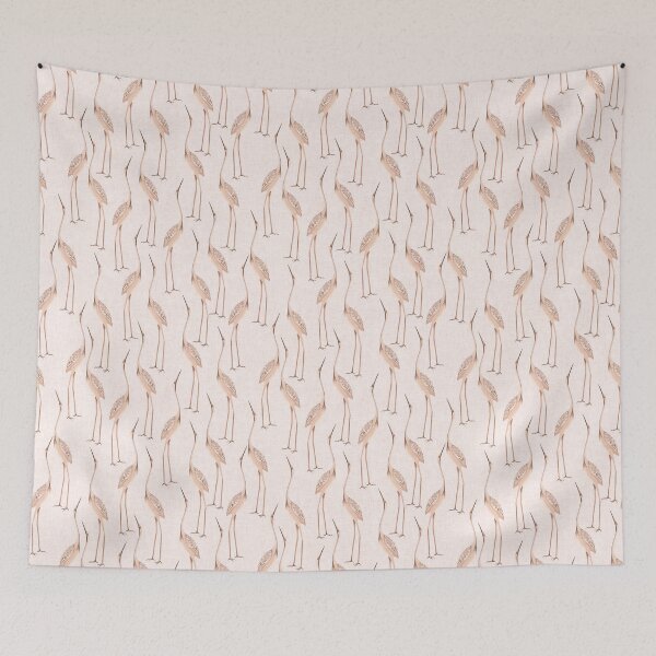 Item preview, Graceful Herons - Soft Baby Pink designed and sold by Sarah Thorpe Designs .