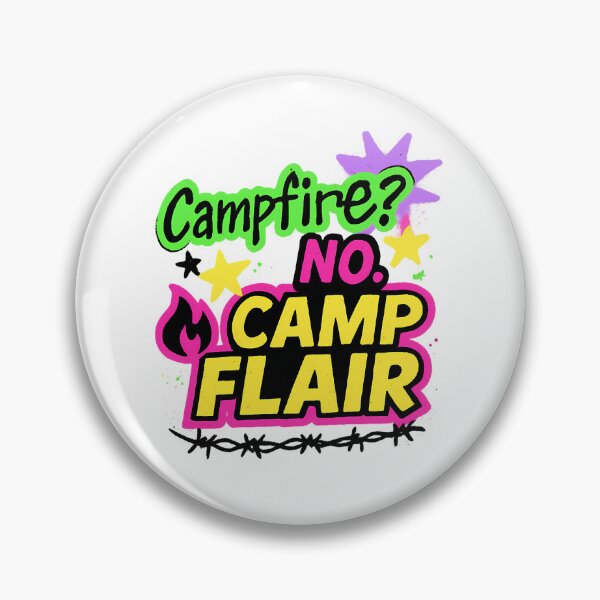 Item preview, Campfire? No. Camp Flair – Bold Neon Pride Art designed and sold by Haus Of Sin.
