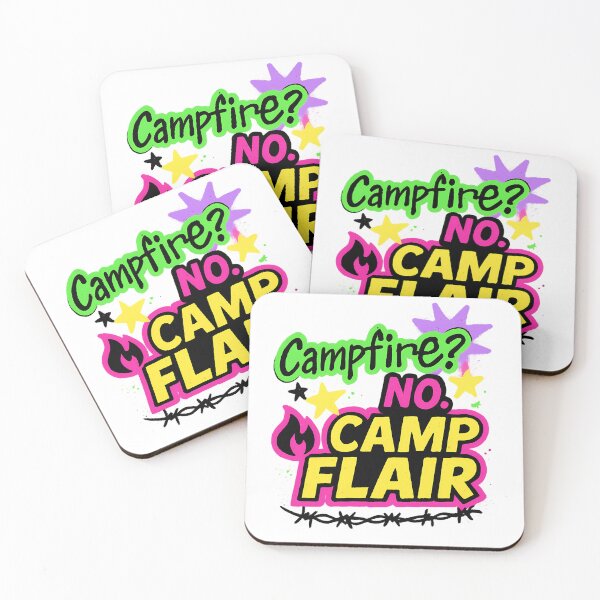 Item preview, Campfire? No. Camp Flair – Bold Neon Pride Art designed and sold by Haus Of Sin.