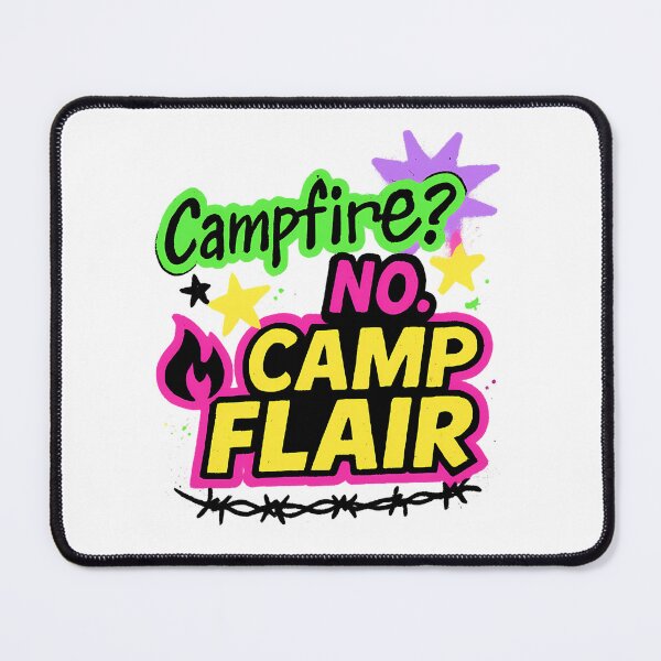 Item preview, Campfire? No. Camp Flair – Bold Neon Pride Art designed and sold by Haus Of Sin.