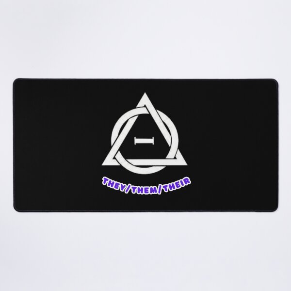 Item preview, They Them Their Pronouns Therian Therianthropy Symbol Design designed and sold by Artography Designs.