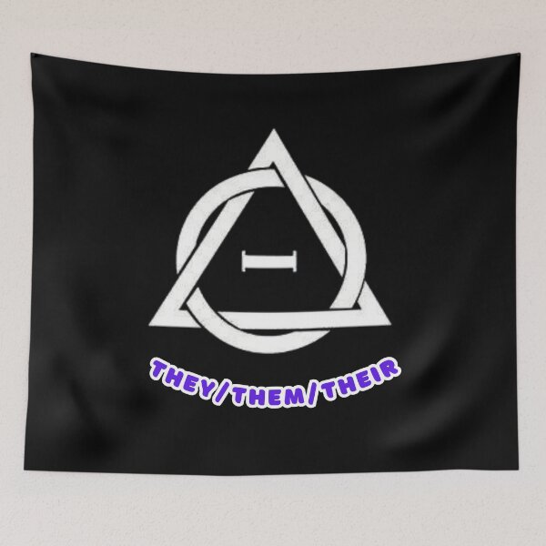 Item preview, They Them Their Pronouns Therian Therianthropy Symbol Design designed and sold by Artography Designs.