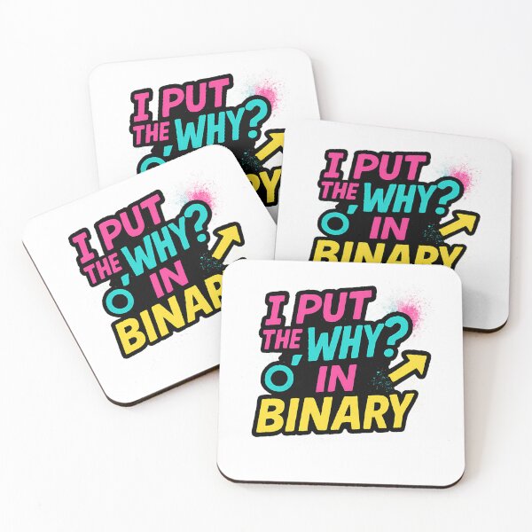 Item preview, I Put the 'Why?' in Binary – Bold Pride Text designed and sold by Haus Of Sin.