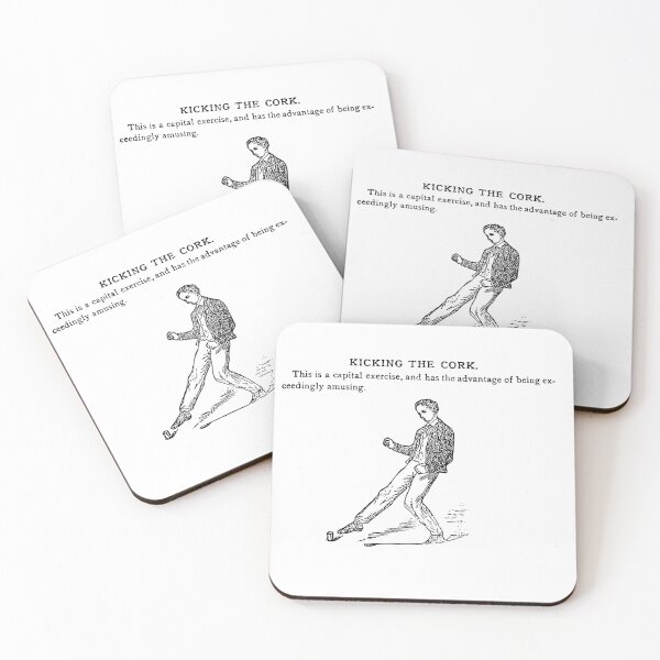 Item preview, Kicking the Cork - Vintage Game & Exercise Illustration designed and sold by WorldLily.