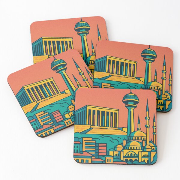 Item preview, Vibrant Ankara Cityscape | Retro Pop Art Travel Poster | Ankara Art Print | Vintage Travel Vibe | Turkish City Design designed and sold by PaintedPixels01.