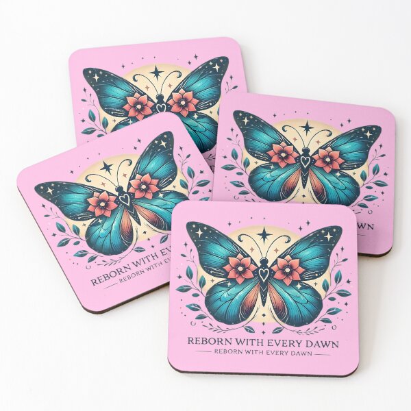 Item preview, Spiritual Rebirth: Blue Butterfly Design with Flowers and Stars for Lovers of Transformation and Personal Growth designed and sold by Karina Creative Studio.