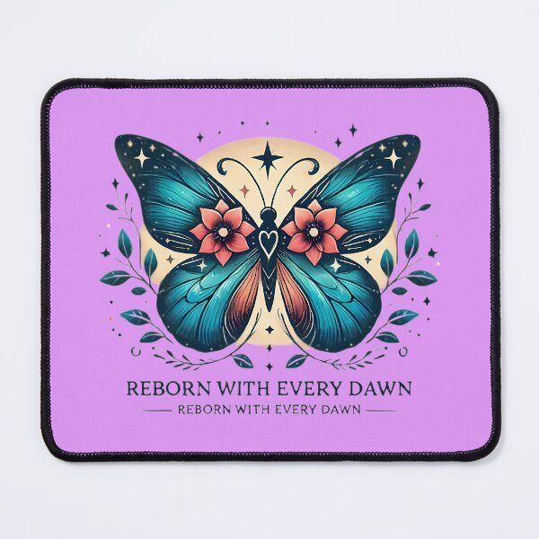 Item preview, Spiritual Rebirth: Blue Butterfly Design with Flowers and Stars for Lovers of Transformation and Personal Growth designed and sold by Karina Creative Studio.
