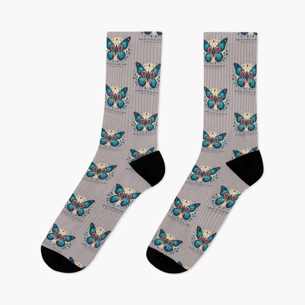 Item preview, Spiritual Rebirth: Blue Butterfly Design with Flowers and Stars for Lovers of Transformation and Personal Growth designed and sold by Karina Creative Studio.