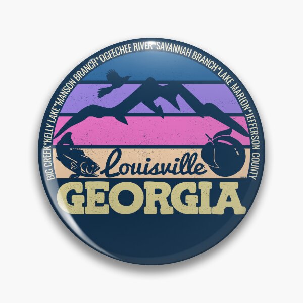 Item preview, Louisville Georgia Sunset Retro Vintage Local Pride Logo designed and sold by CRHPOD20.