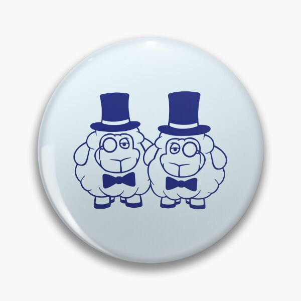 Item preview, 2 Sheep Men Gentlemen Top Hat Monocle Sir Two Mr. designed and sold by shirt-o-mat.