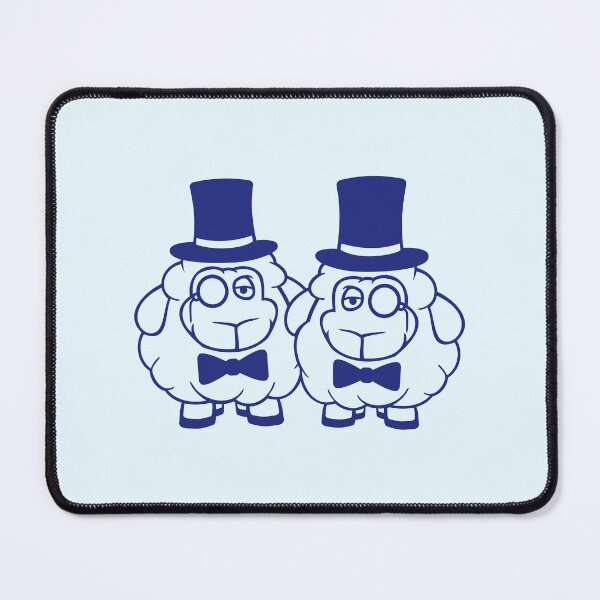 Item preview, 2 Sheep Men Gentlemen Top Hat Monocle Sir Two Mr. designed and sold by shirt-o-mat.