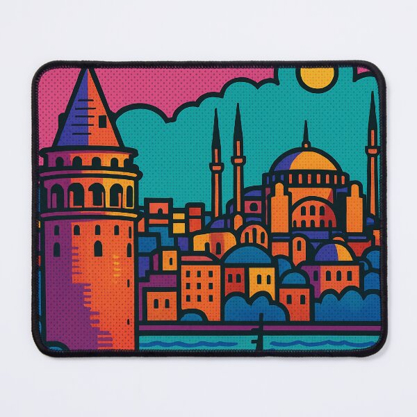 Item preview, Vibrant Istanbul Cityscape | Retro Pop Art Travel Poster | Colorful Istanbul Illustration | Vintage Istanbul Art Print | Turkish Culture Poster designed and sold by PaintedPixels01.