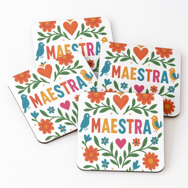 Item preview, Maestra Folk Art | Colorful Floral Design for Spanish Teachers designed and sold by Mi Clase Divertida.