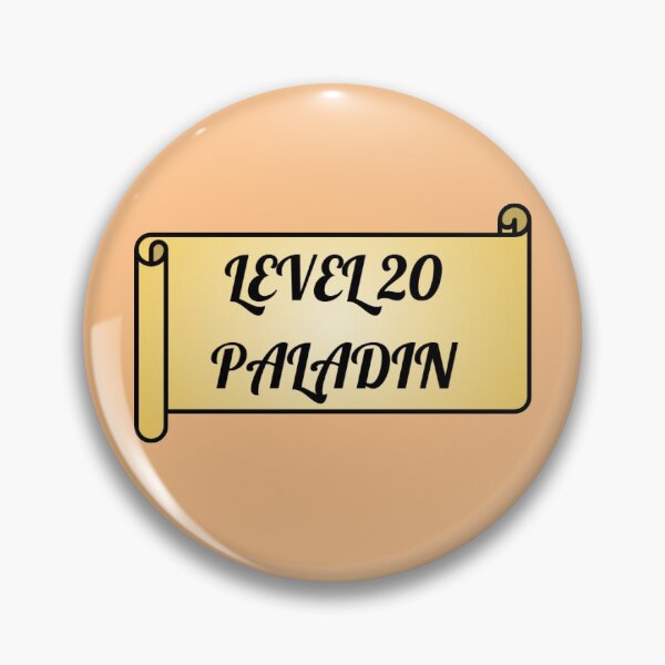 Item preview, LEVEL 20 PALADIN designed and sold by SillyFunVibes.