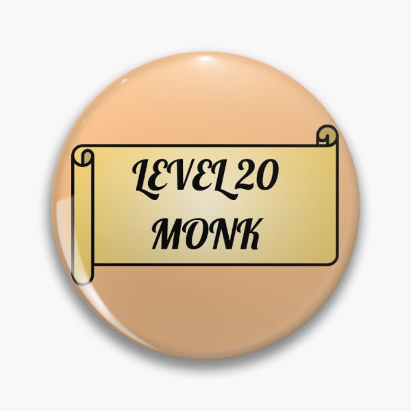 Item preview, LEVEL 20 MONK designed and sold by SillyFunVibes.