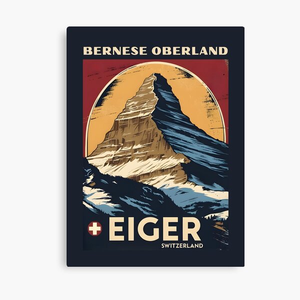 Item preview, A Vintage Travel Illustration of Eiger - Switzerland designed and sold by GoodOldVintage.