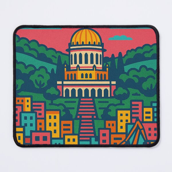 Item preview, Vibrant Haifa Skyline | Retro Pop Art Cityscape | Haifa Travel Poster | Bold Modern Art | Israel City Design designed and sold by PaintedPixels01.