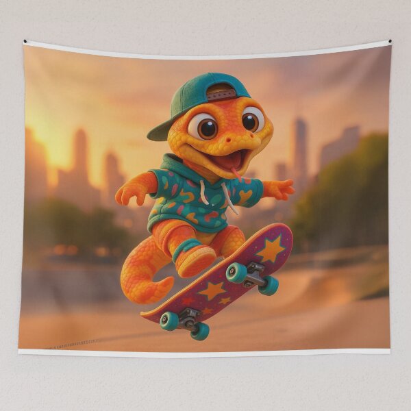 Item preview, Sunset Ball Python Skater designed and sold by Sillytoe.