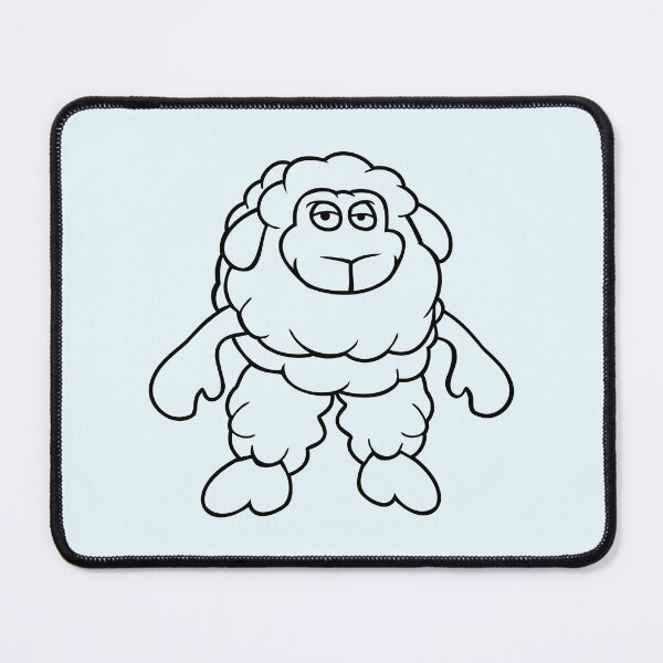 Item preview, Sheep Standing Cool Bored Tired Cartoon Comic Cute designed and sold by shirt-o-mat.