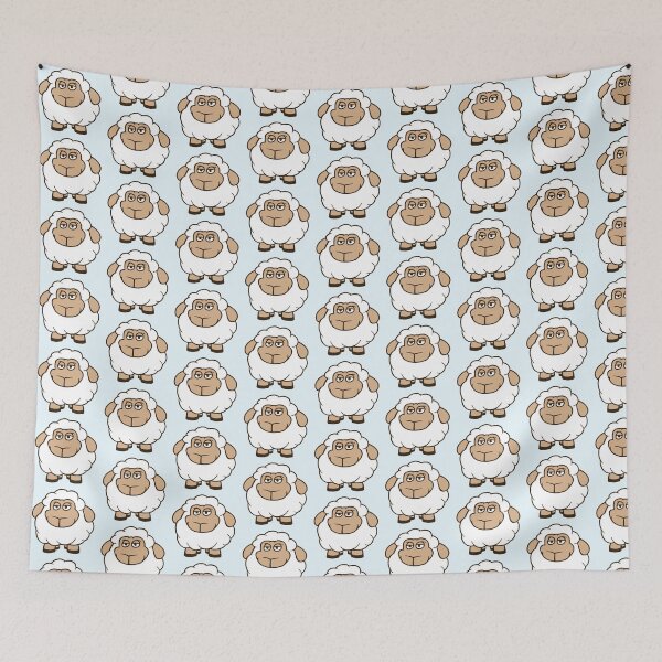 Item preview, Sheep Baby Standing Bored Tired Cartoon Comic Cool designed and sold by shirt-o-mat.