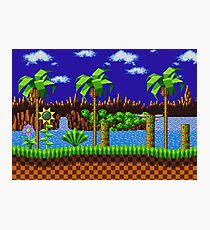 Sonic Green Hill Zone Photographic Print