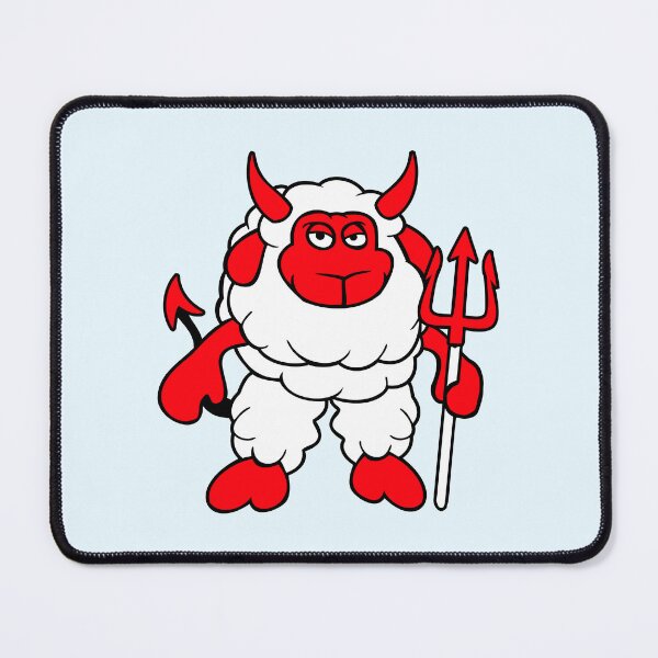 Item preview, Sheep Devil Satan Hell Evil Trident Horns Cool Fun designed and sold by shirt-o-mat.