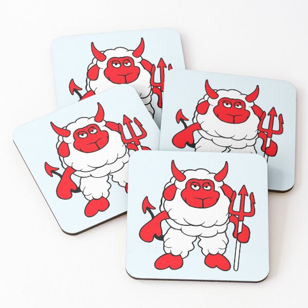 Item preview, Sheep Devil Satan Hell Evil Trident Horns Cool Fun designed and sold by shirt-o-mat.