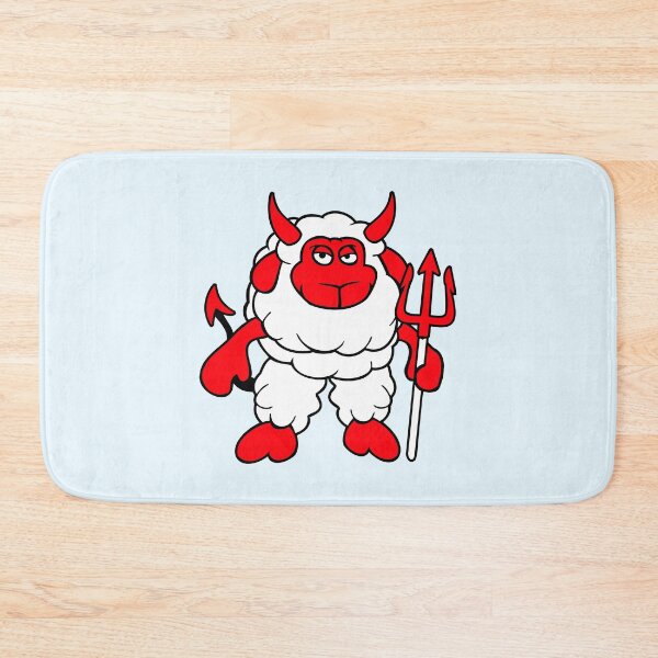 Item preview, Sheep Devil Satan Hell Evil Trident Horns Cool Fun designed and sold by shirt-o-mat.