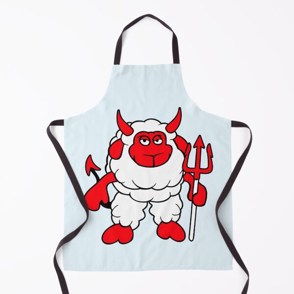 Item preview, Sheep Devil Satan Hell Evil Trident Horns Cool Fun designed and sold by shirt-o-mat.