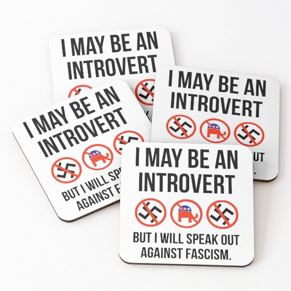 Item preview, I may be an introvert but I will speak out against fascism.  designed and sold by Rachel the Artist .