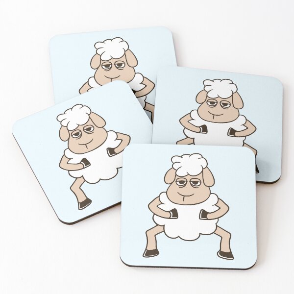 Item preview, Sheep Tired Bored Look Standing Cute Cool Cartoon designed and sold by shirt-o-mat.