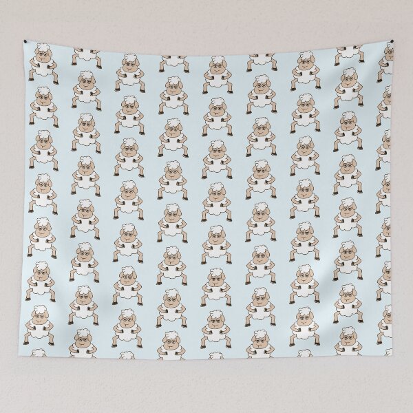Item preview, Sheep Tired Bored Look Standing Cute Cool Cartoon designed and sold by shirt-o-mat.