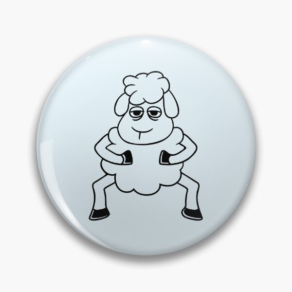 Item preview, Sheep Tired Bored Look Standing Cute Cool Cartoon designed and sold by shirt-o-mat.