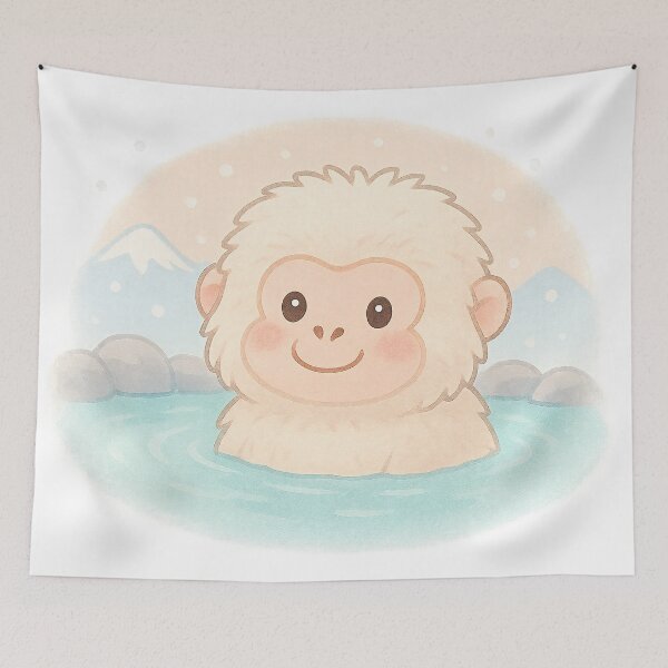 Item preview, Kawaii Snow Monkey – Onsen Macaque designed and sold by NipponPop.